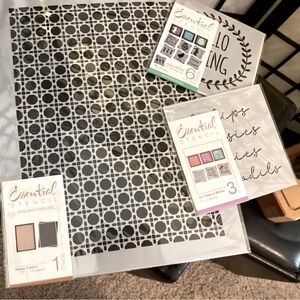 Essential Stencil Set with Geometric and Script Designs